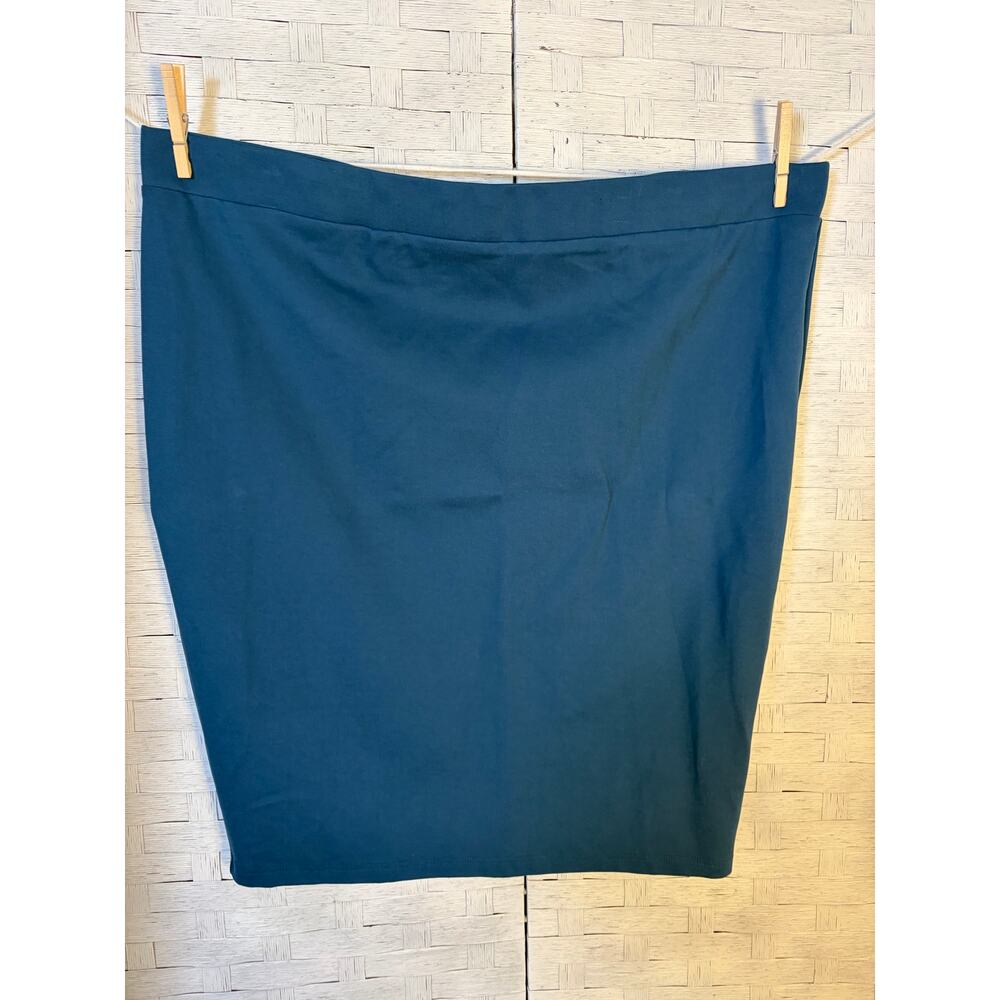 Torrid womens skirt pencil knit office career wear aqua feminine soft plus size